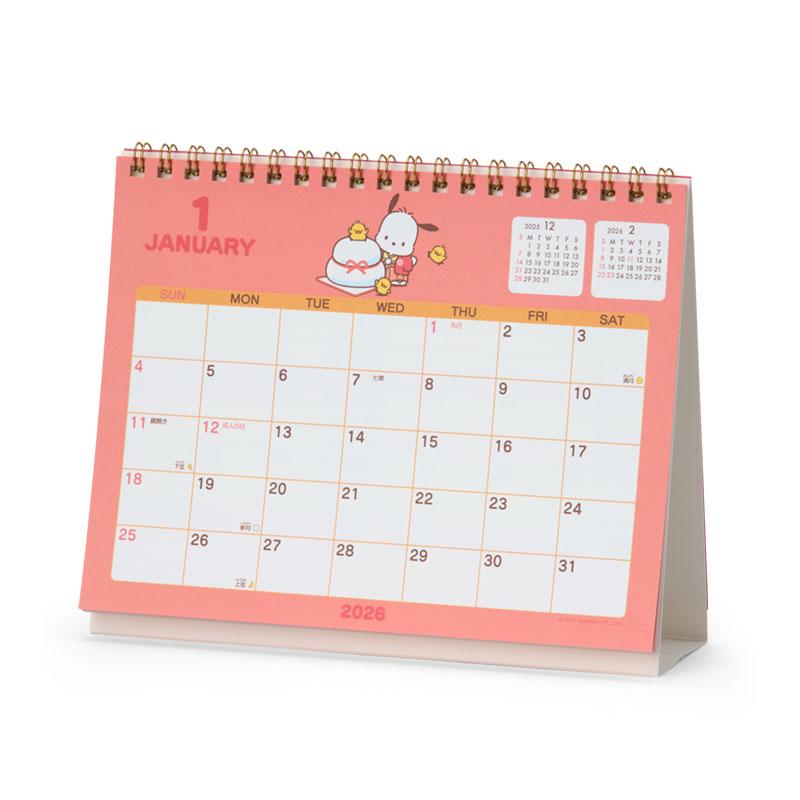 Pochacco Ring Calendar Desktop 2026 Sanrio Japan