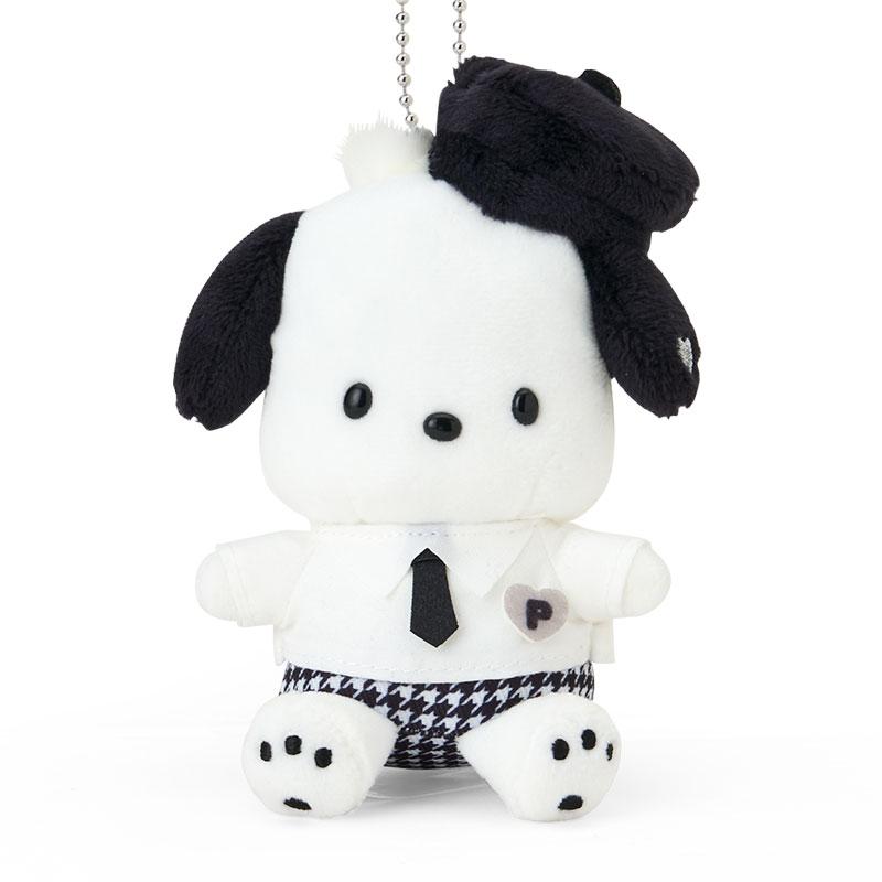 Pochacco Plush Mascot Holder Keychain Monotone Sanrio Japan 2025