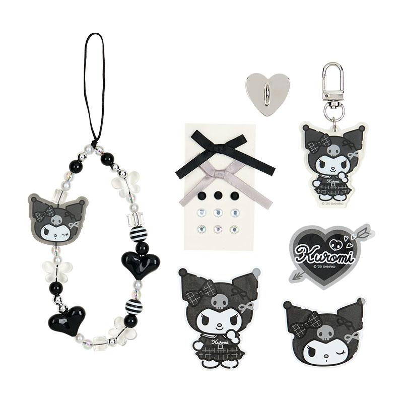 Kuromi Keychain Bag Charm Decoration set Monotone Sanrio Japan 2025