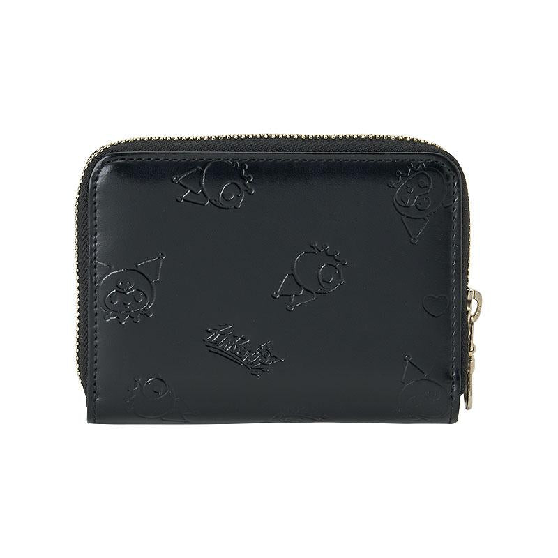 Kuromi Leather Bifold Wallet Black Sanrio Japan 2025