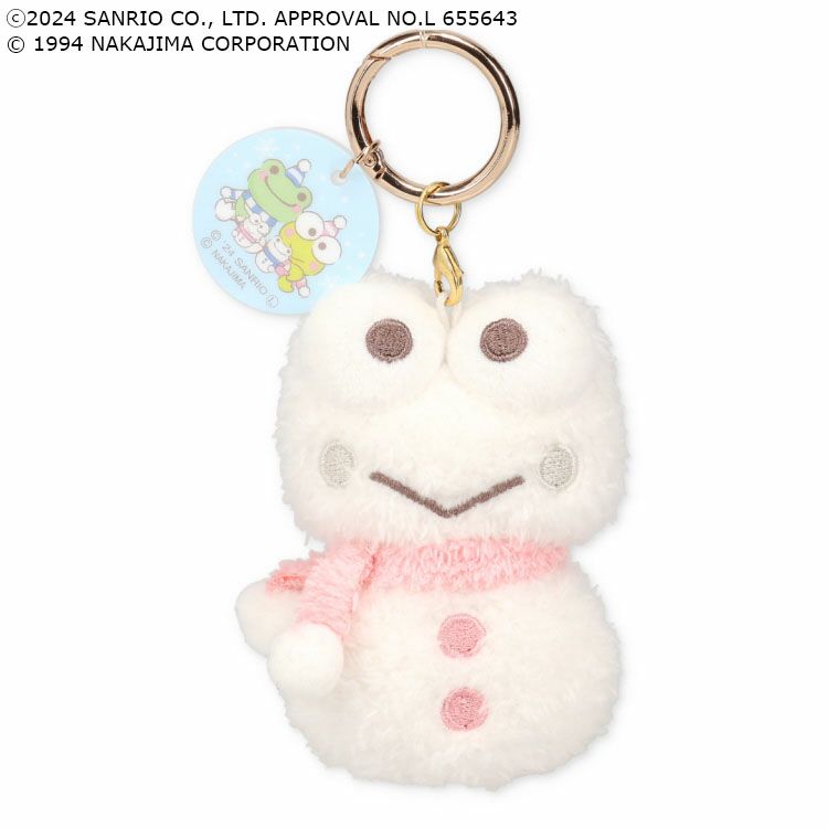 Kero Kero keroppi Carabiner Plush Keychain Snowman Pink Pickles the Frog Japan