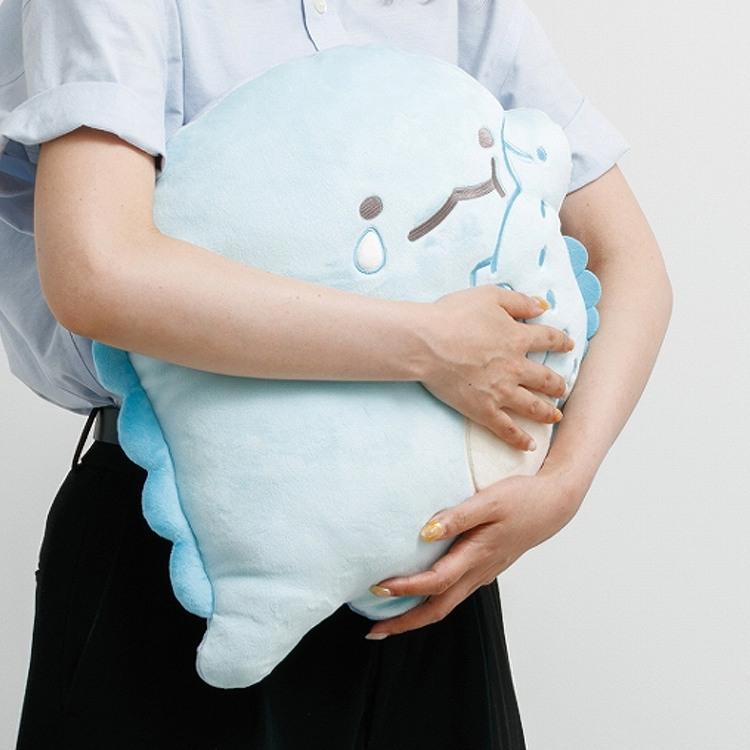 Sumikko Gurashi Tokage Lizard & Mother Cushion Blue Okiniiri San-X Japan