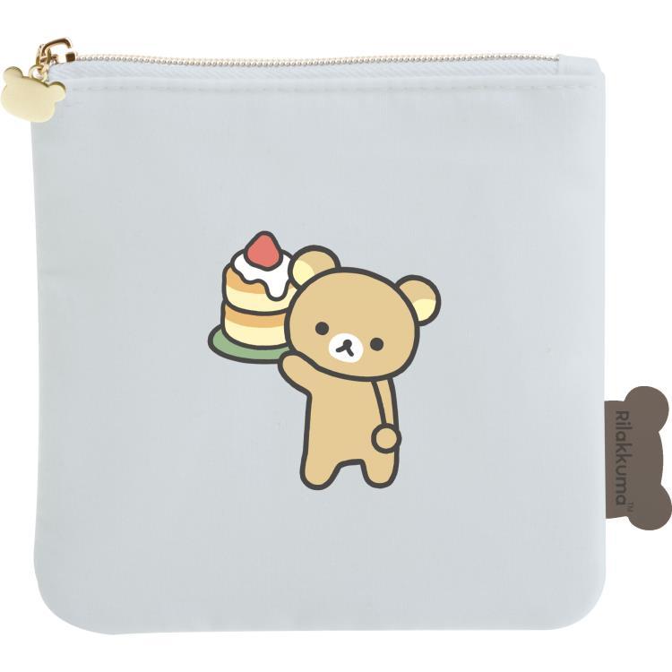 BASIC RILAKKUMA Favorite Things Flat Pouch Gray San-X Japan 2024