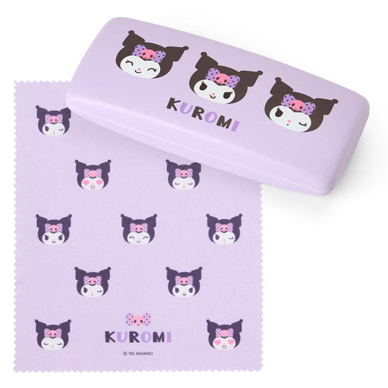 Kuromi Glasses Case with Cloth Purple Sanrio Japan 2025