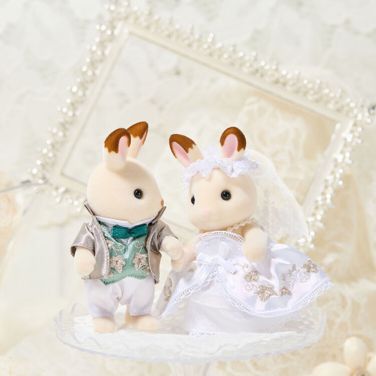 Sylvanian Families Lovely Wedding Pair Set Ivy Embroidery Rabbit Japan 2025