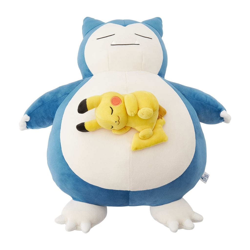 Pikachu & Snorlax Kabigon Soft Plush Doll Good Night Pokemon Sleep Center Japan