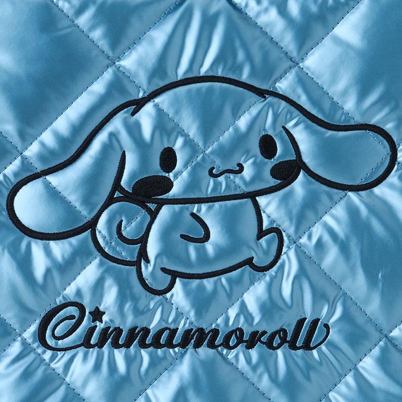 Cinnamoroll Metallic Quilting Lunch Bag Cube Blue Sanrio Japan