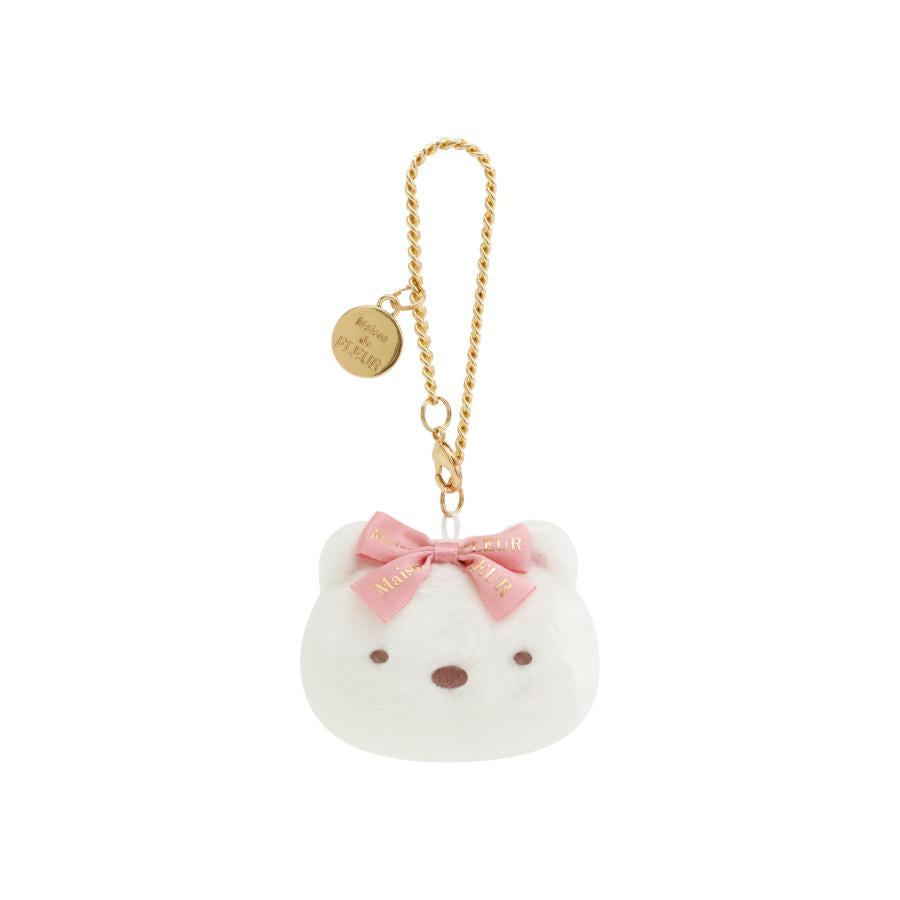 Sumikko Gurashi Maison de FLEUR Shirokuma Bear Keychain Bag Charm San-X Japan