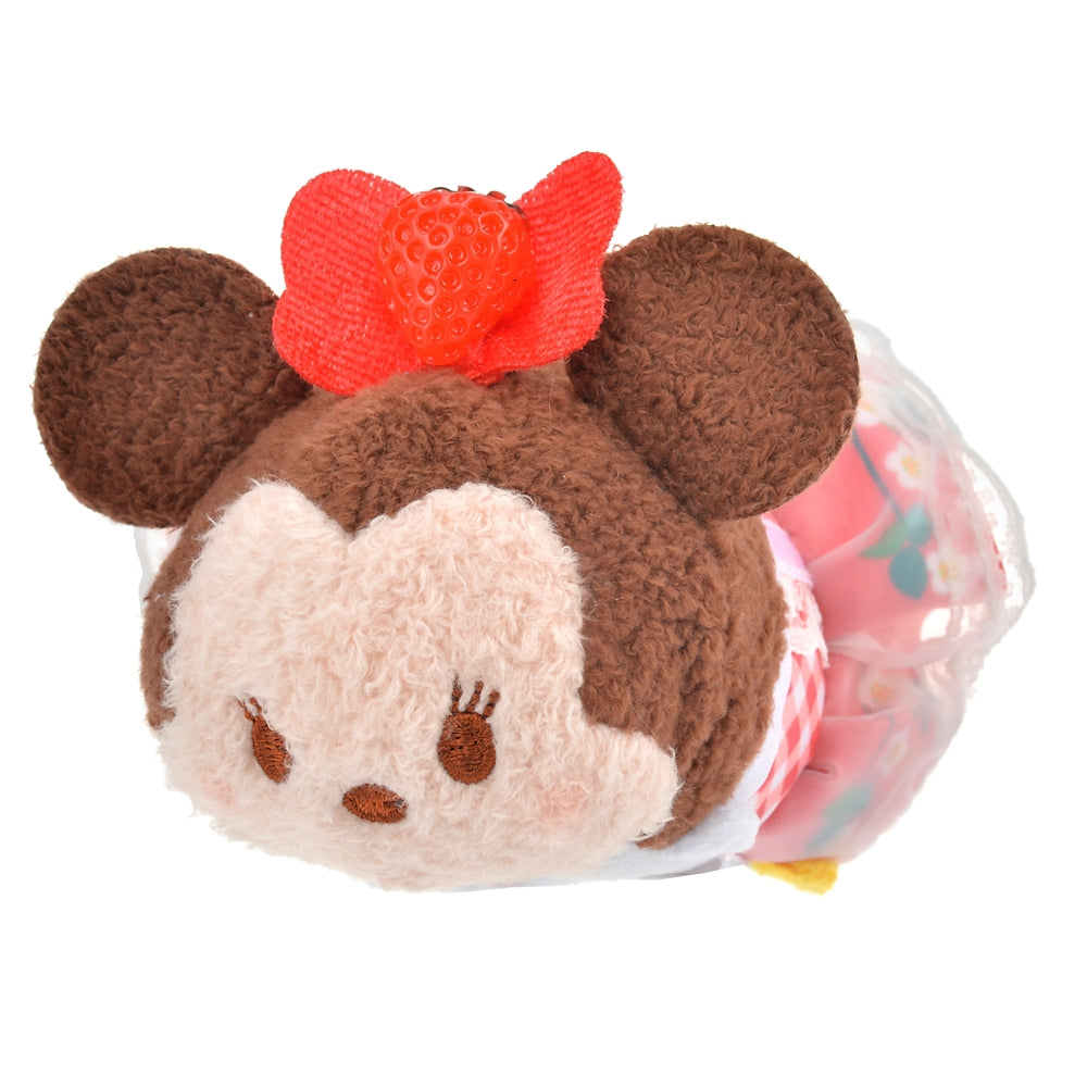 Minnie Tsum Tsum Plush Doll mini S Strawberry Ichigo Disney Store Japan 2024