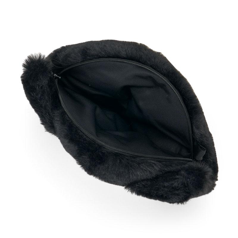 Kuromi Fur Shoulder Bag Face Shape Sanrio Japan 2025