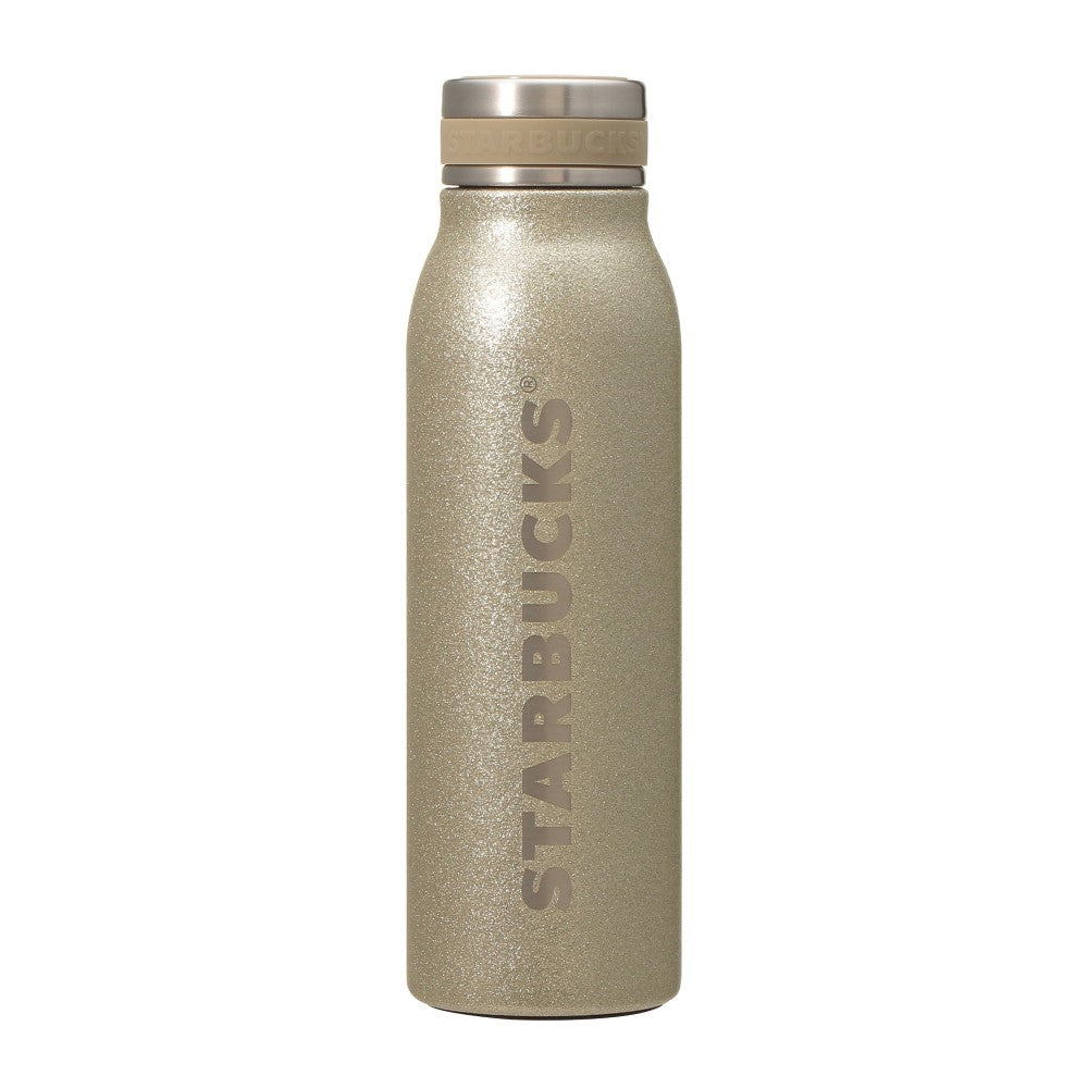 Starbucks Japan Stainless Bottle Glitter Champagne Gold 444ml Christmas 2025