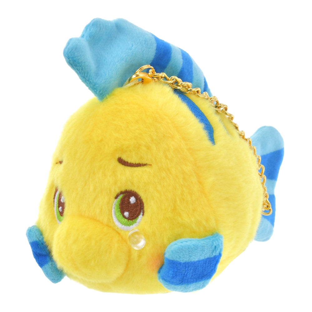 Little Mermaid Ariel Flounder Plush Keychain Uruuru Tears Disney Store Japan