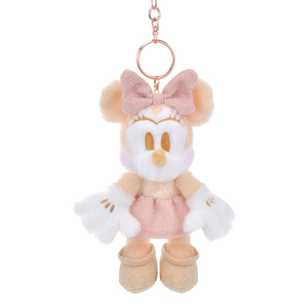 Minnie Plush Keychain Winter Shiny Color Disney Store Japan 2024