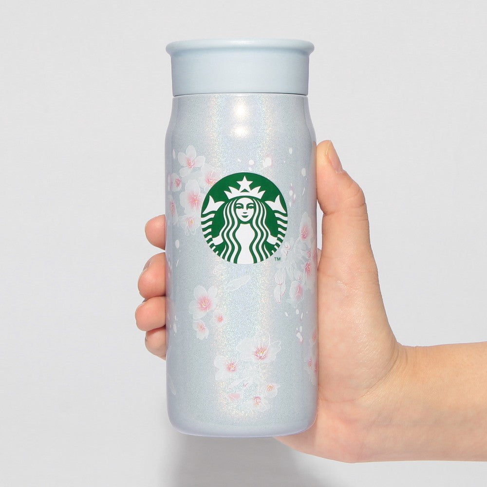 Starbucks Japan SAKURA 2025 Stainless Bottle Pale Blue 355ml Tumbler