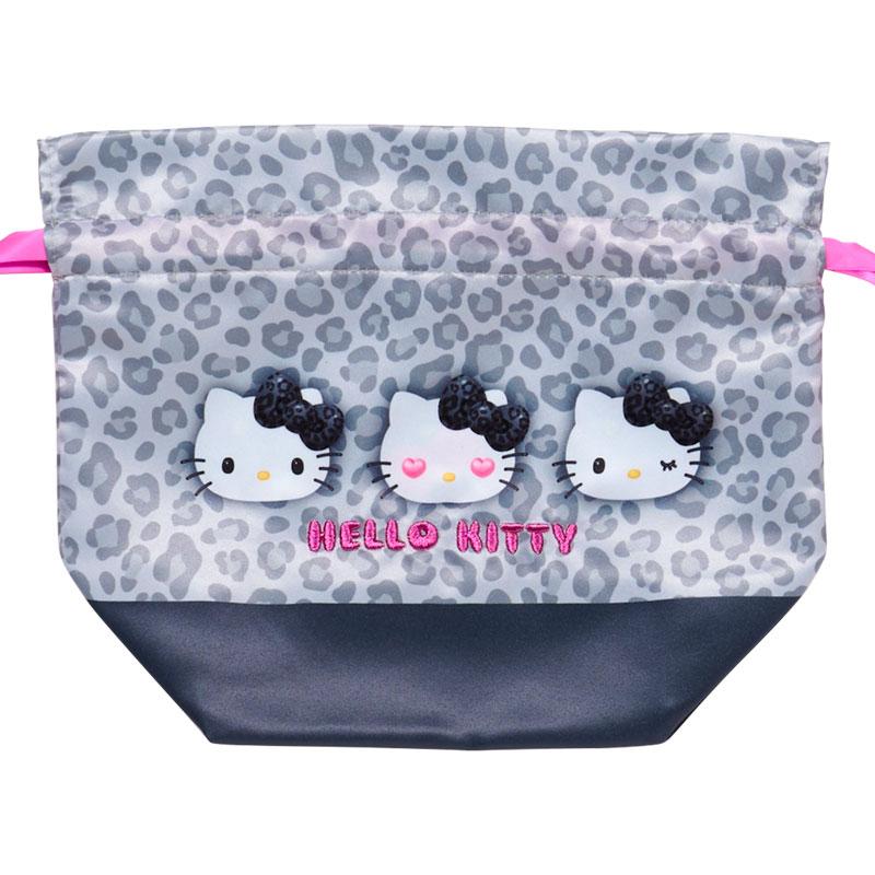Hello Kitty Drawstring Pouch Set Monotone Animal Sanrio Japan 2025