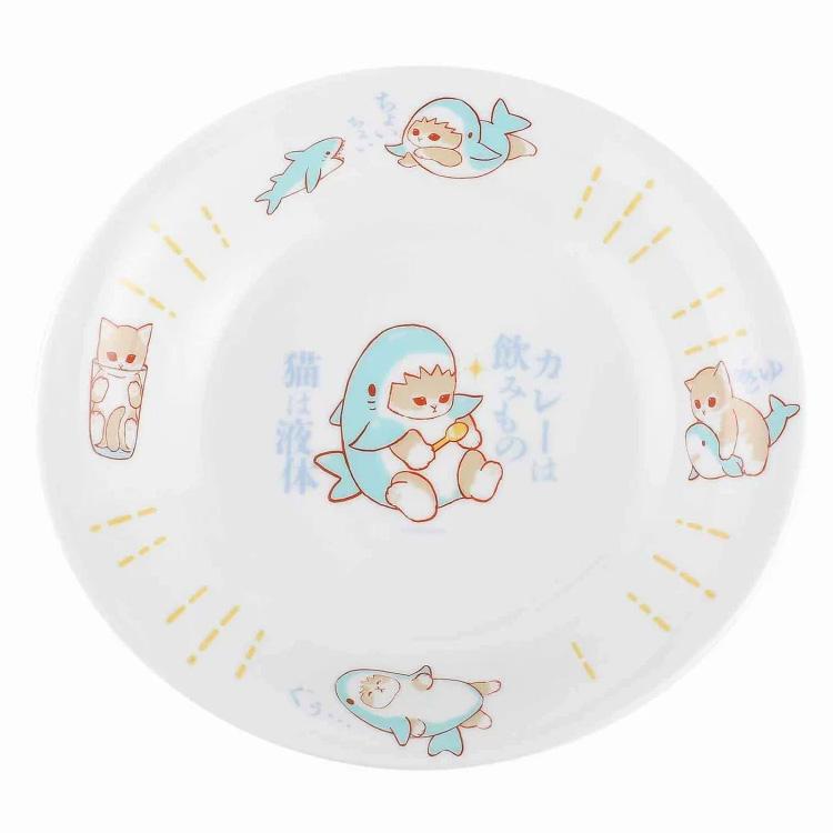 mofusand Cat Ceramic Curry Rice Plate Shark Japan