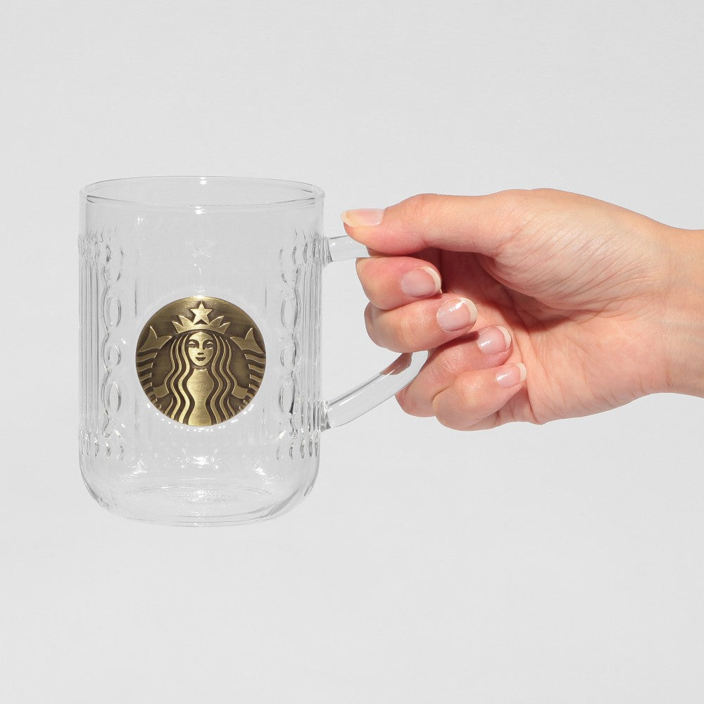 Starbucks Japan Holiday 2025 Glass Mug Cup Medal 355ml Christmas