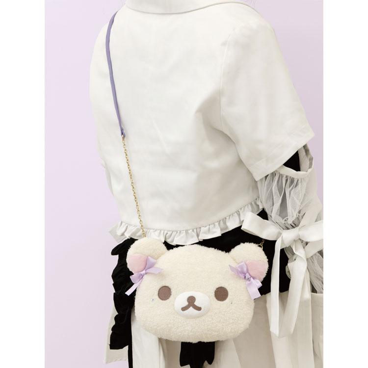 Korilakkuma Plush Pochette Bag Face Sky Cotton Candy San-X Japan 2024 Rilakkuma