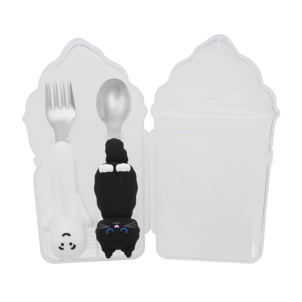 Starbucks Japan Halloween 2025 Cutlery Set with Case Cat and Ghost