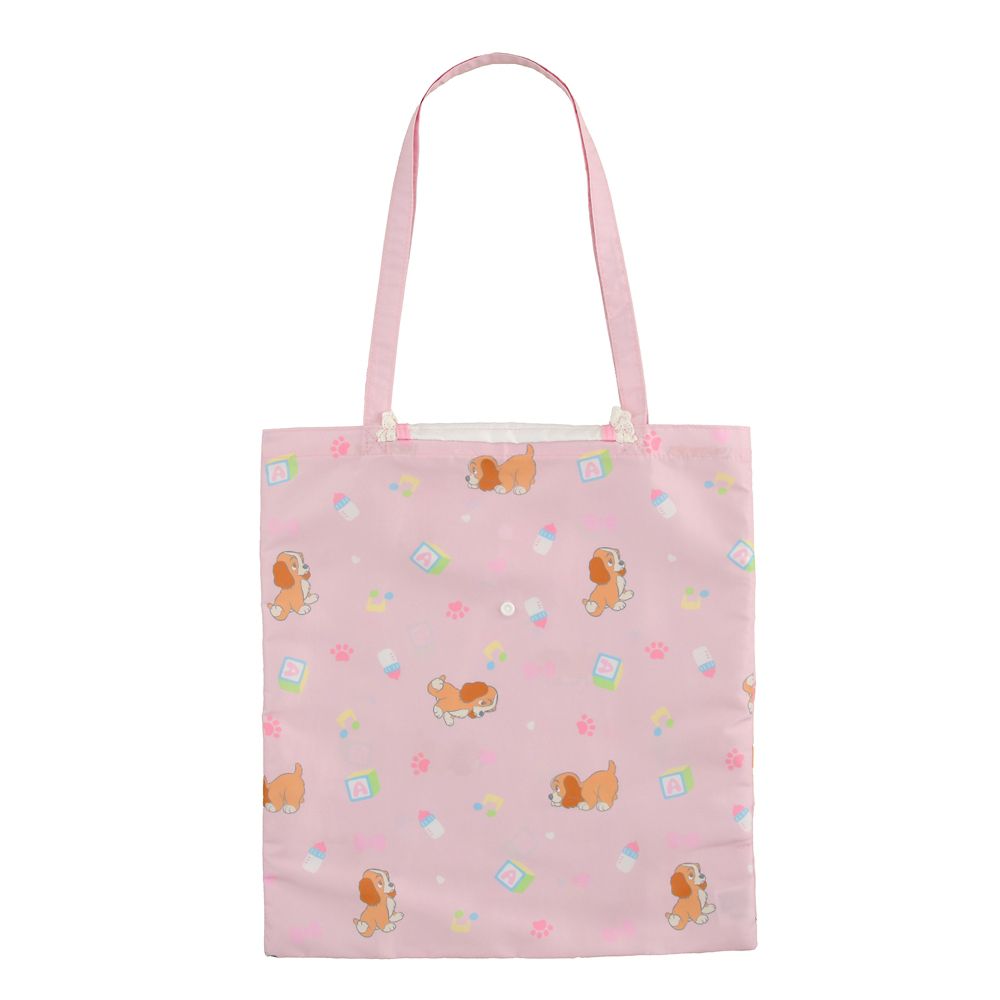 Lady and the Tramp Foldable Tote Bag Mellow Hug Disney Store Japan 2025
