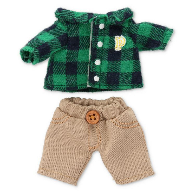 Pickles the Frog Costume for Plush Keychain Mascot Check pattern Shirt set Japan