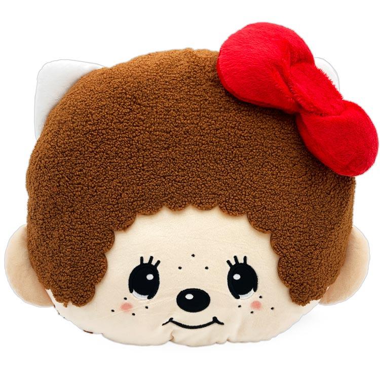 Monchhichi Hello Kitty Plush Cushion Face Sanrio Japan