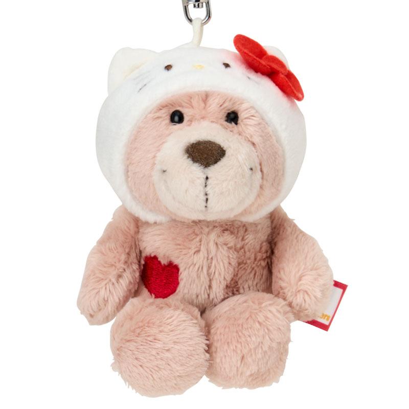 Love Bear Hello Kitty Plush Keychain NICI Sanrio Japan 2025