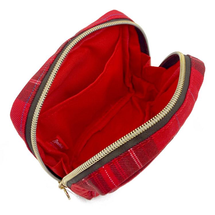 Monchhichi Square Sagara Embroidered Pouch Red Japan 2025