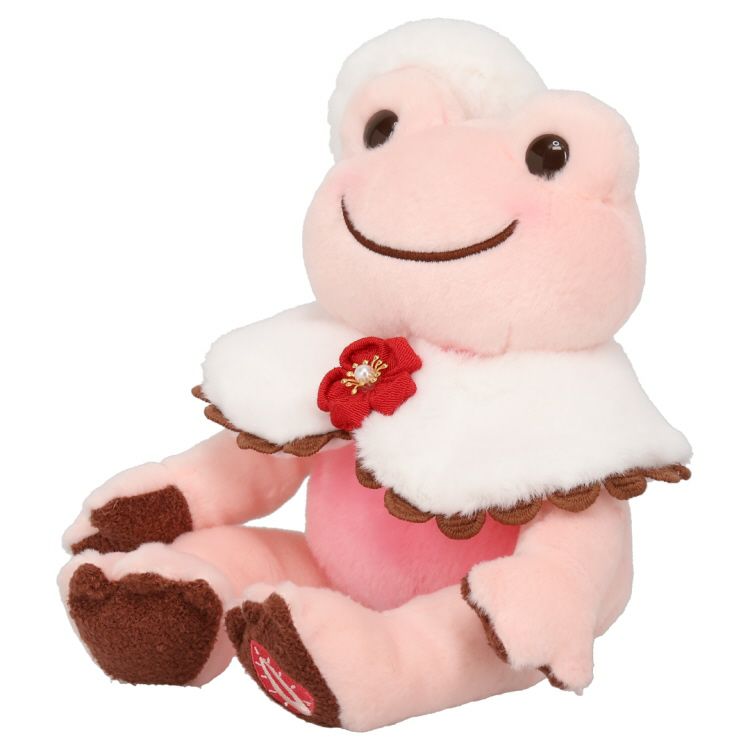 Pickles the Frog Bean Doll Plush Retro Cafe Strawberry Daifuku Japan 2025
