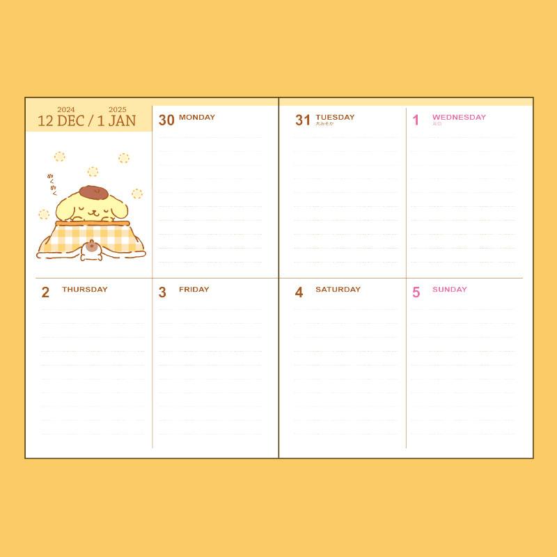 Pom Pom Purin 2025 Schedule Book B6 Weekly Block Sanrio Japan