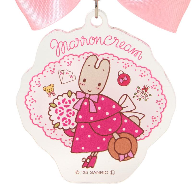 Marron Cream Acrylic Keychain Key Holder Ribbon Sanrio Japan 2025