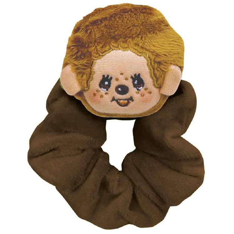 Monchhichi Plush Scrunchy Ponytail Holder Face Brown Japan 2025