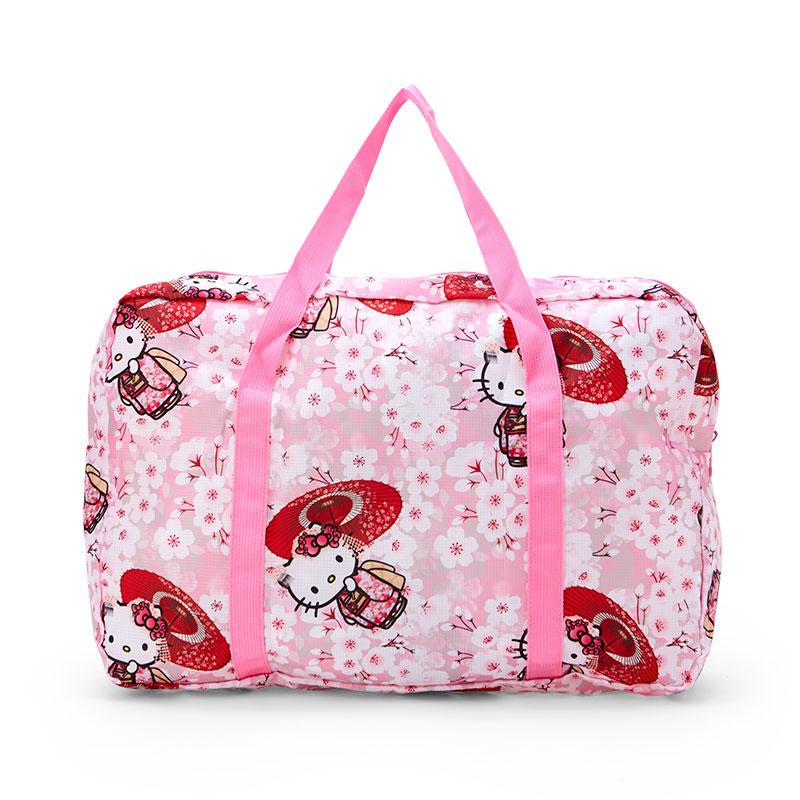 Hello Kitty Foldable Carry-On Bag Pink Sanrio Japan 2024 Sakura Kimono