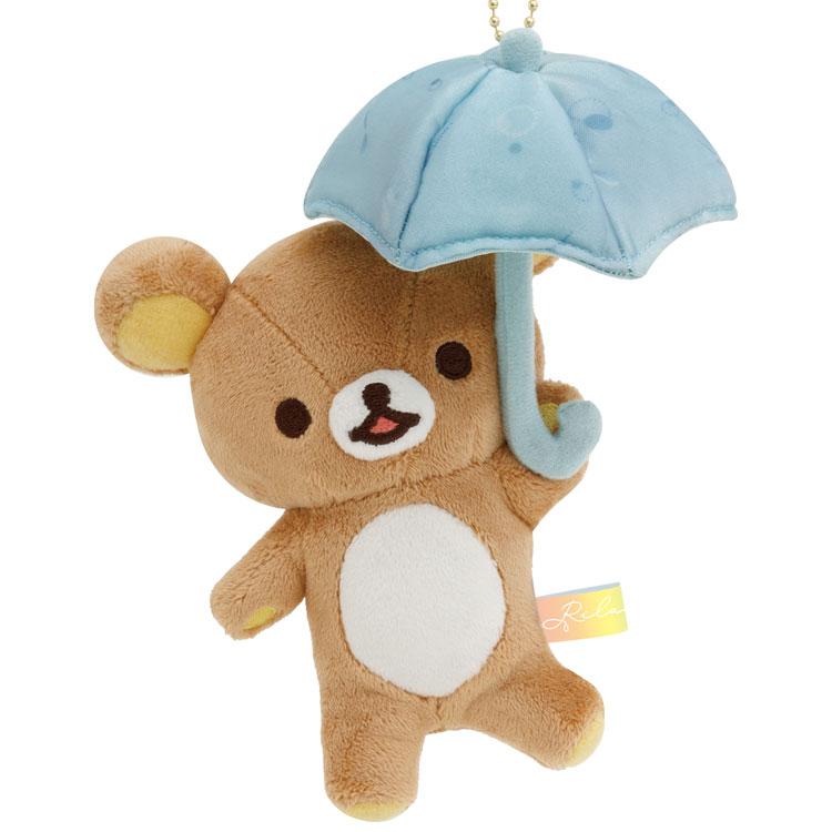 Rilakkuma Plush Keychain Umbrella Rain then Sunny San-X Japan 2025