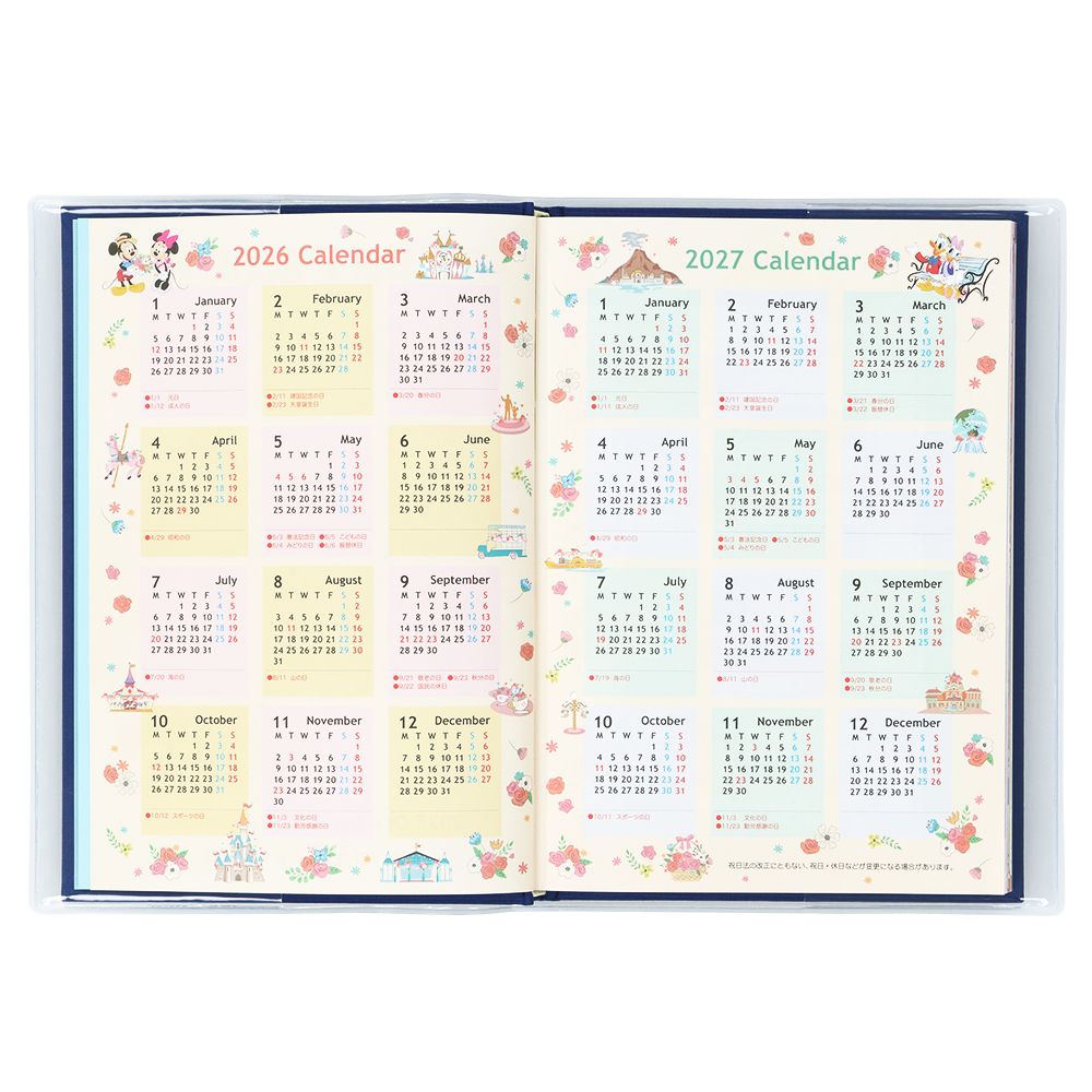2026 Schedule Book Weekly Tokyo Disney Resort Japan Store Limit