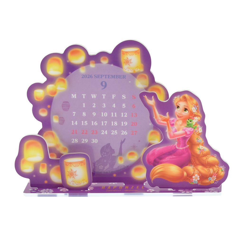 Tangled Rapunzel & Pascal Acrylic Calendar Desktop 2026 Disney Store Japan