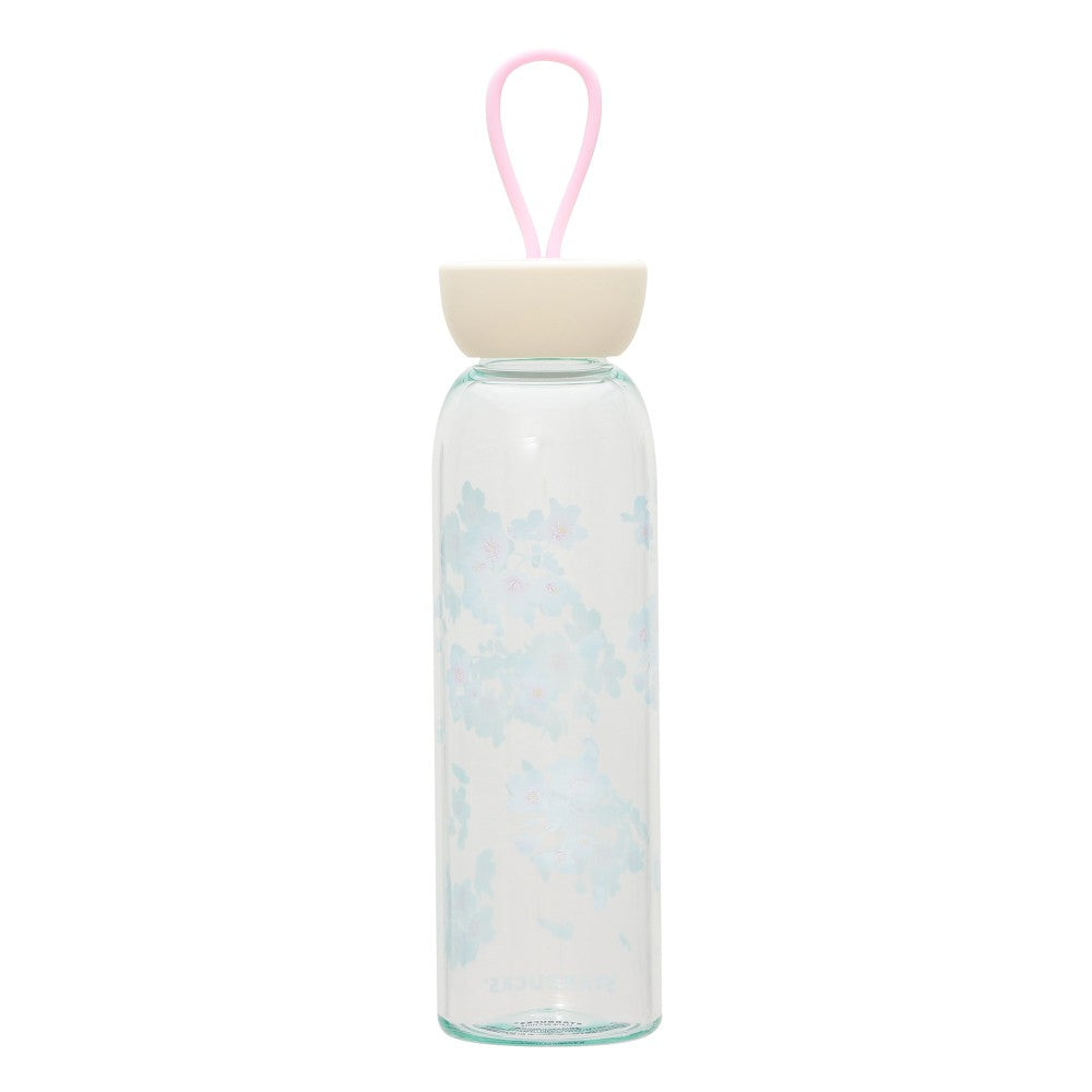 Starbucks Japan SAKURA 2025 Silicone Strap Bottle Pale Blue 532ml