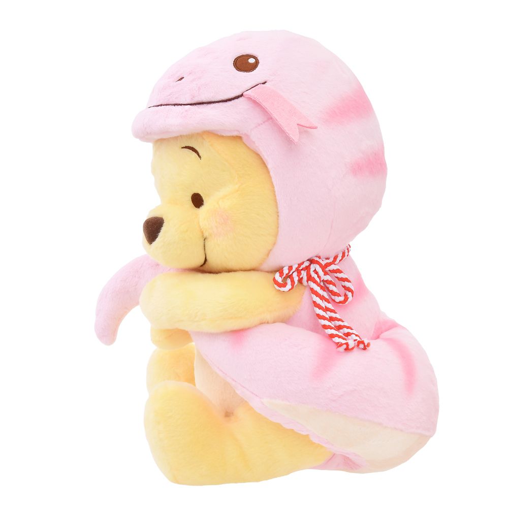 Winnie the Pooh Plush Doll M Pink ETO 2025 Disney Store Japan New Year Snake