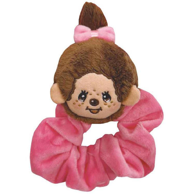 Monchhichi Plush Scrunchy Ponytail Holder Girl Pink Japan 2025