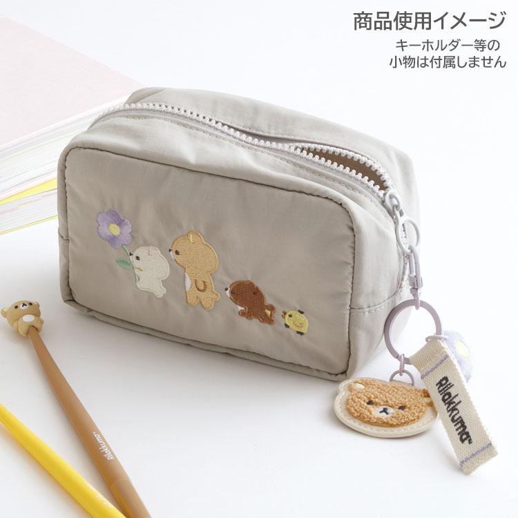BASIC RILAKKUMA Flower Pouch Gray San-X Japan 2025