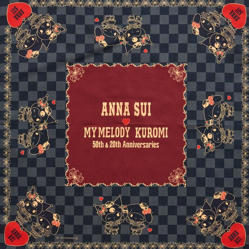 My Melody & Kuromi ANNA SUI Handkerchief Checker Sanrio Japan 2025