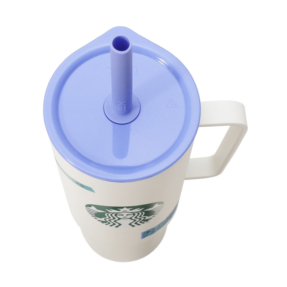 Stainless Cold Cup Straw Tumbler with Handle MiiR White 932ml Starbucks Japan