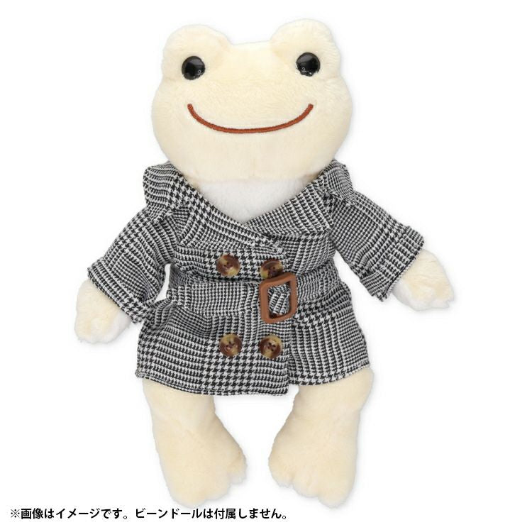 Pickles the Frog Costume for Bean Doll Plush Glen Plaid Coat Japan 2024