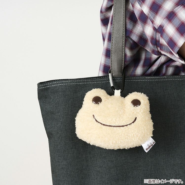 Pickles the Frog Eco Shopping Tote Bag Face Beige Japan 2025