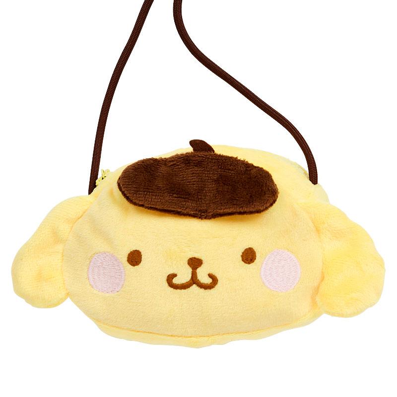 Pom Pom Purin Kids Plush Pochette Bag Face Shape Sanrio Japan