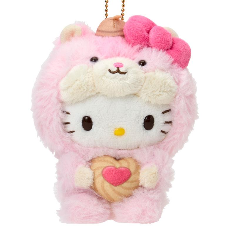 Hello Kitty Plush Mascot Holder Keychain Fluffy Squirrel Sanrio Japan 2025