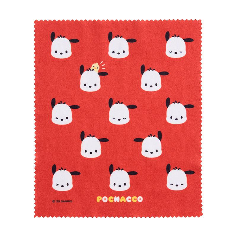 Pochacco Glasses Case with Cloth Red Sanrio Japan 2025