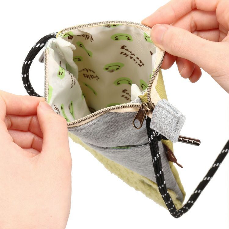 Pickles the Frog Zipper Sacoche Shoulder Bag Gray Petit Pickles Japan 2024