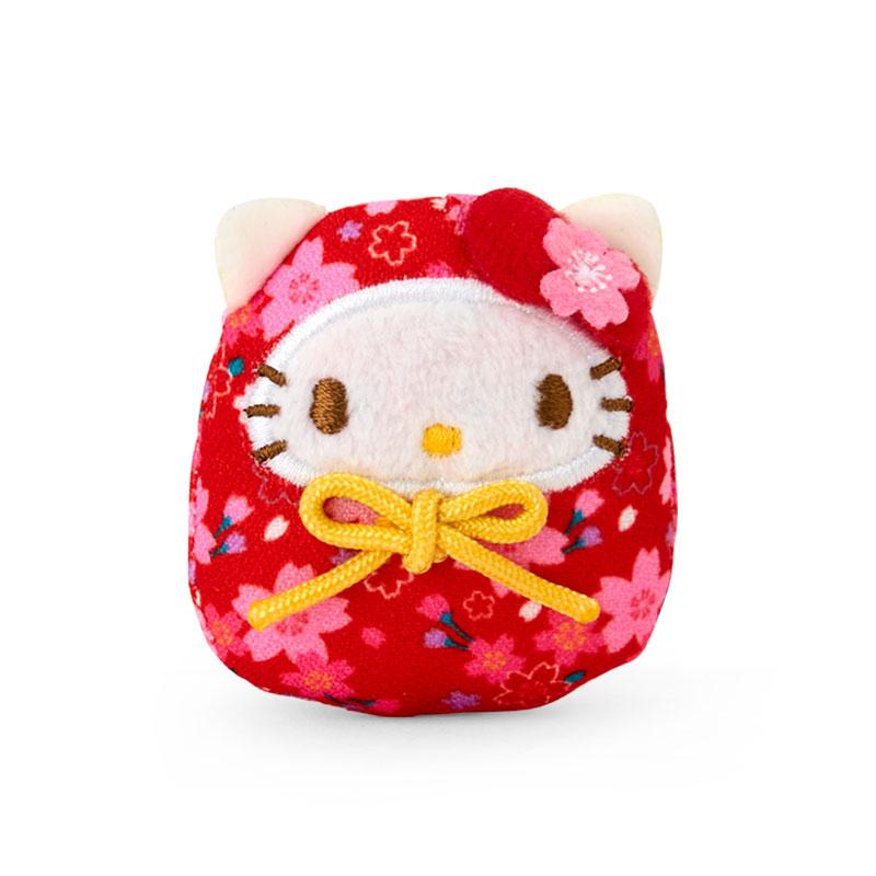 Hello Kitty Plush Magnet Daruma Red Sakura Sanrio Japan 2025