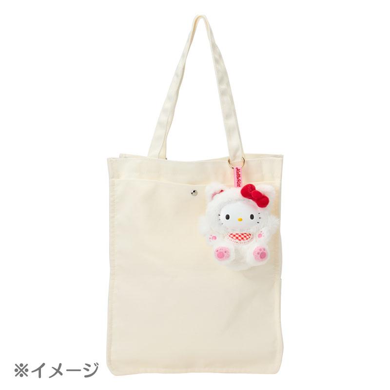 Hello Kitty Plush Keychain Fur Face Cat White Sanrio Japan 2025